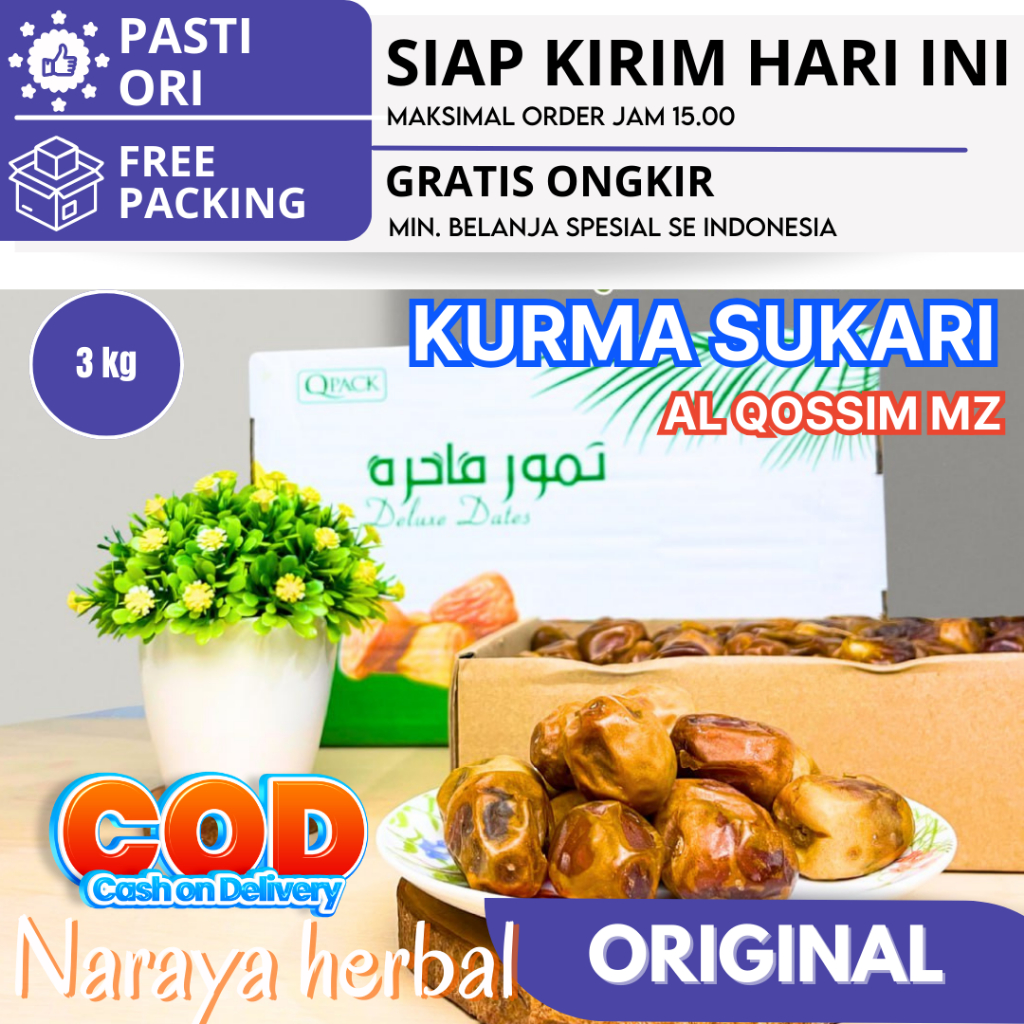 Jual Bisa Gosend Kurma Sukari Al Qassim Kg Korma Sukkari Al