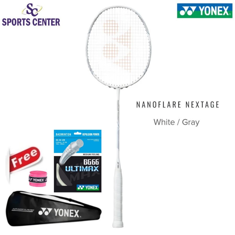 Jual New Raket Badminton Yonex Nanoflare Nextage White Gray Shopee