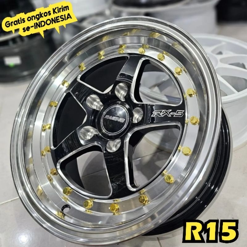 Jual Velg Racing Mobil R15 SAMLONG RX5 Baut 5 Velg Mobil Ring 15 Ertiga