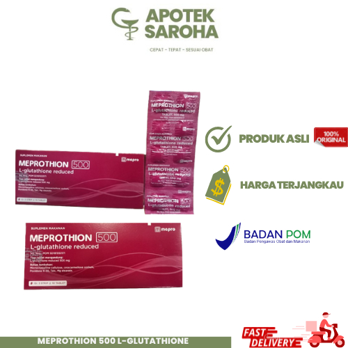 Jual MEPROTHION GLUTATHIONE 500 MG 1 STRIP ISI 10 TABLET Shopee