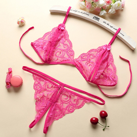 Jual Set Bra Cd Lingerie Cosplay Transparan Bikini Gstring Sexy Open