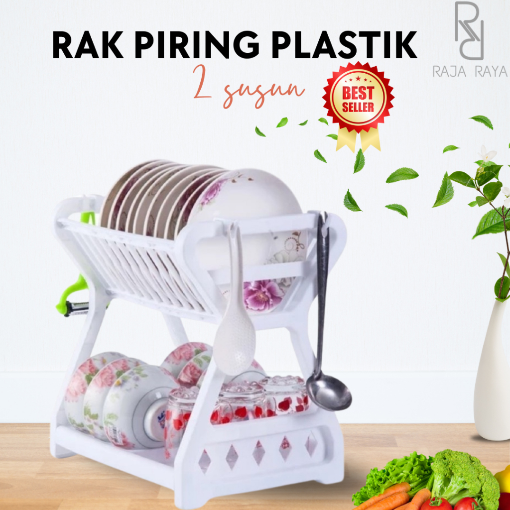 Jual Rak Piring Plastik Susun Wadah Tempat Pengering Cuci Piring