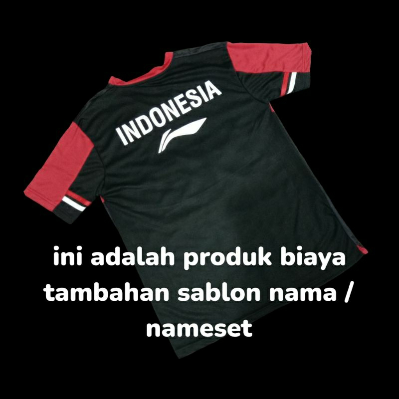 Jual Biaya Tambahan Sablon Ongkos Cetak Nama Name Set Jersey Logo