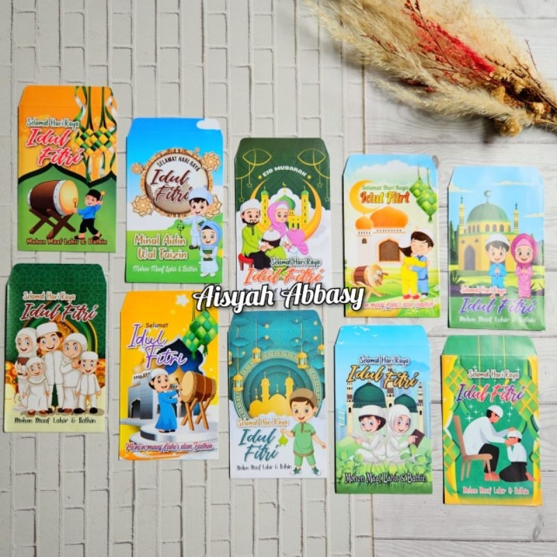 Jual Amplop Ampau Lebaran Kartun Muslim Karakter E Isi Lembar