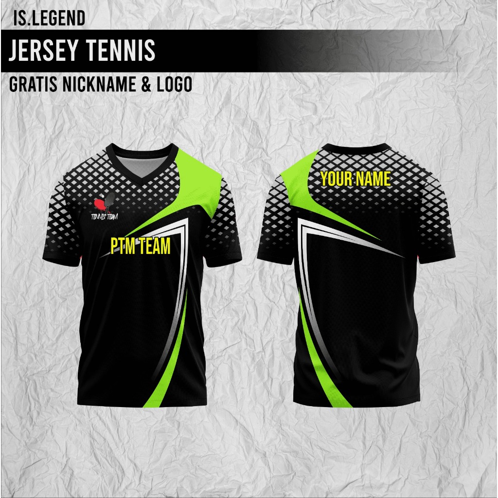 Jual Jersey Tenis Meja Pro Full Printing Bahan Dryfit Free Nickname