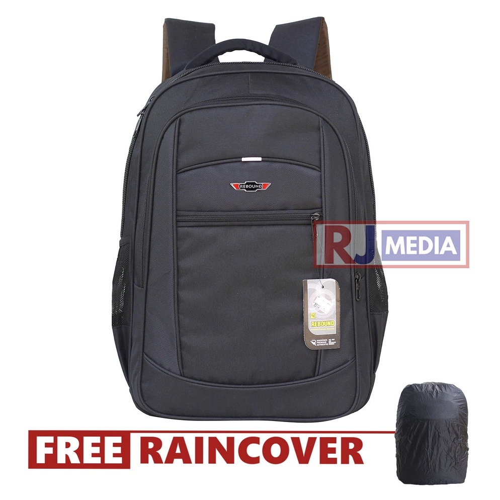 Jual Tas Ransel Sekolah Rebound Warna Hitam List Silver TERBARU