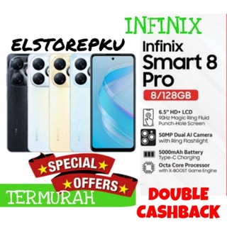 Jual Infinix Smart 8 Pro 8 128 Garansi Resmi Ram UP To 16GB 8GB 8GB