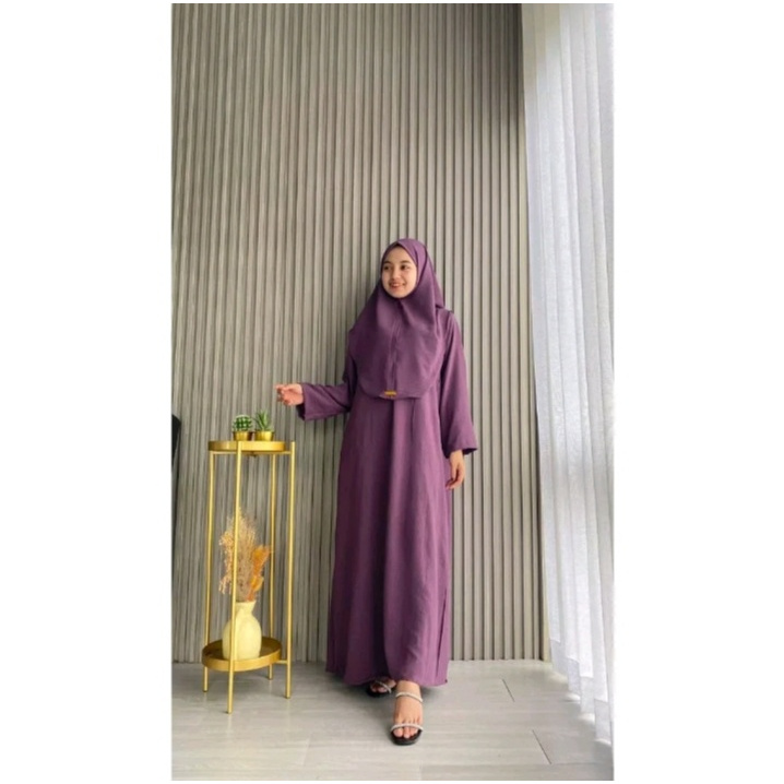 Jual Abaya Set Bergo Abaya Lebaran Terbaru Gamis Set Hijab Shopee