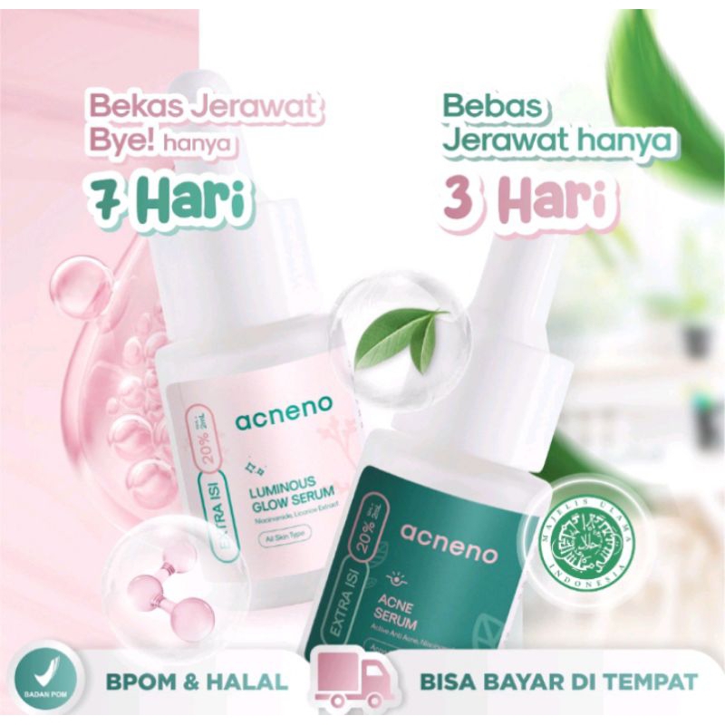 Jual Acneno Acne Serum Dan Luminous Glow Serum Jerawat Dan Bekas