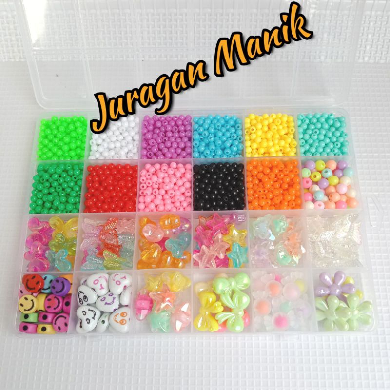 Jual Juragan Manik Box Sekat Manik Susu Pastel Manik Susu Sekat