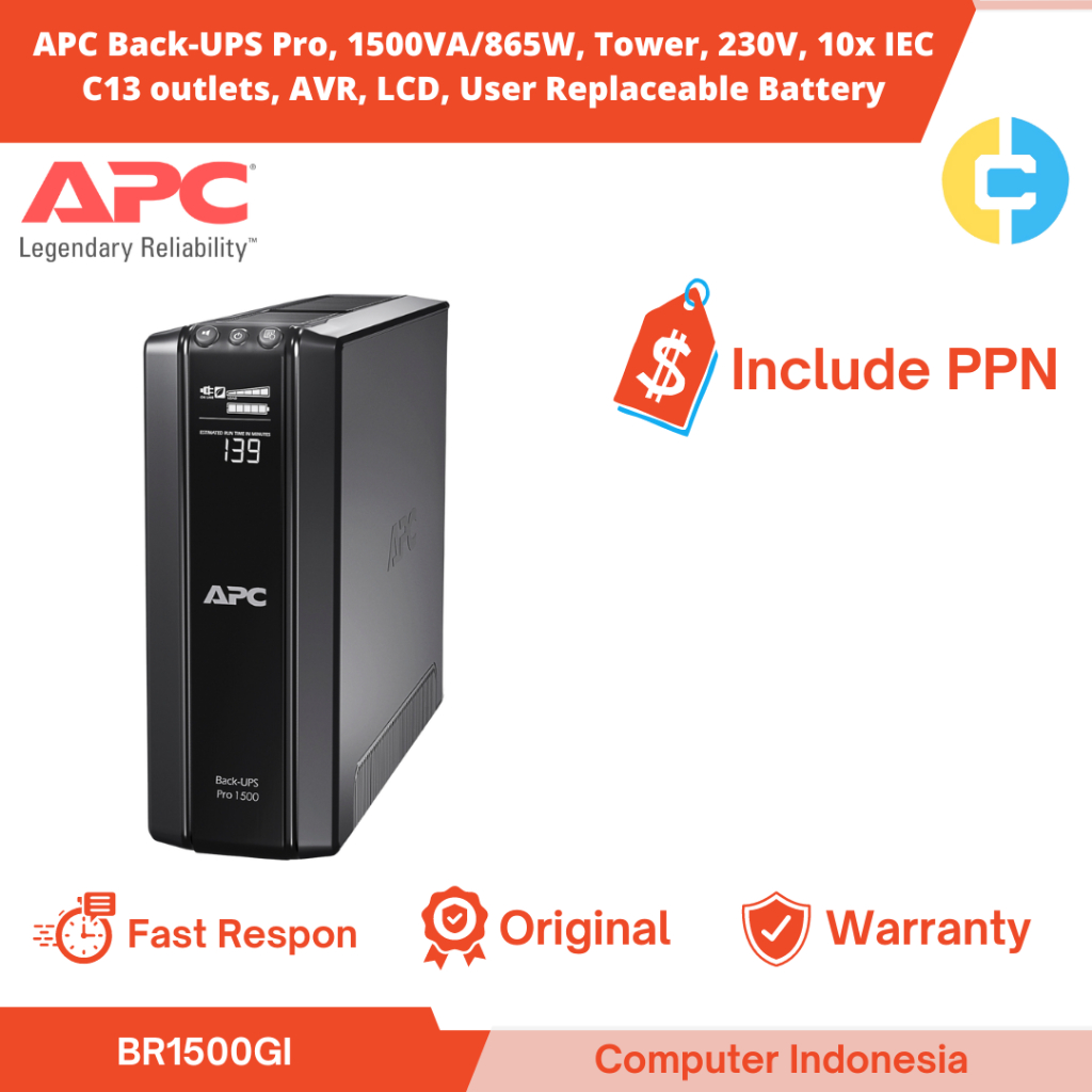 Jual UPS APC BR1500GI Power Saving Back UPS Pro 1500 230V Shopee