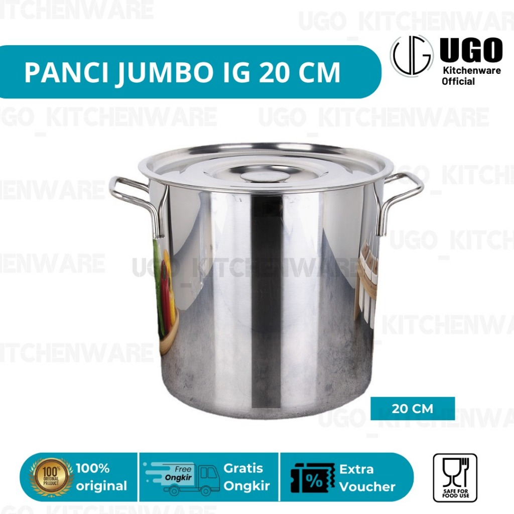 Jual UGO Panci Jumbo Stainless Tebal Panci Dandang Stainless Steel