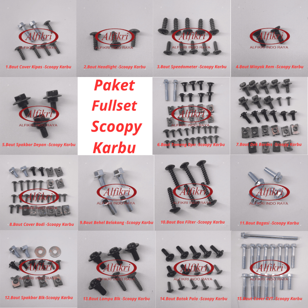 Jual Baud Scoopy Karbu Fullset Baut Scoopy Karburator Full Set Baut