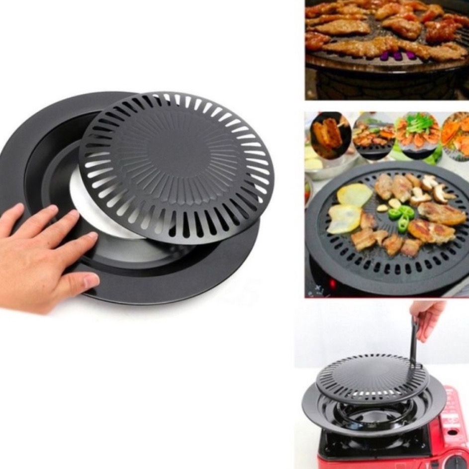 Jual Murah Sekarang Alat Pemanggang 32cm Grill Pan Barbeque Bulat