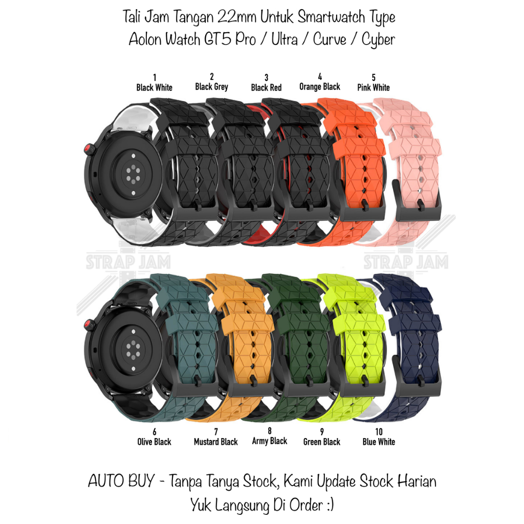 Jual Zqt Mm Strap Aolon Watch Gt Pro Ultra Curve Cyber Tali Jam