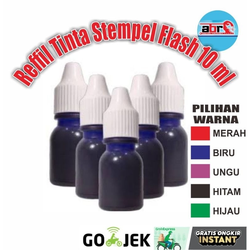 Jual TINTA STEMPEL FLASH 10ml 15ml MURAH STEMPEL ISI ULANG Shopee