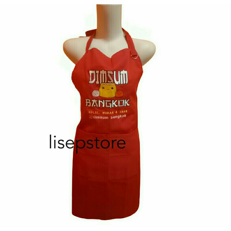 Jual Custom Bordir Celemek Apron Custom Request Bordir Logo Dan Nama