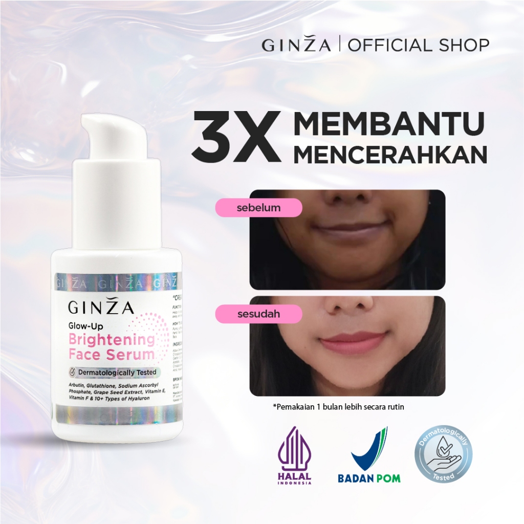 Jual Ginza Brightening Face Serum Ml Shopee Indonesia