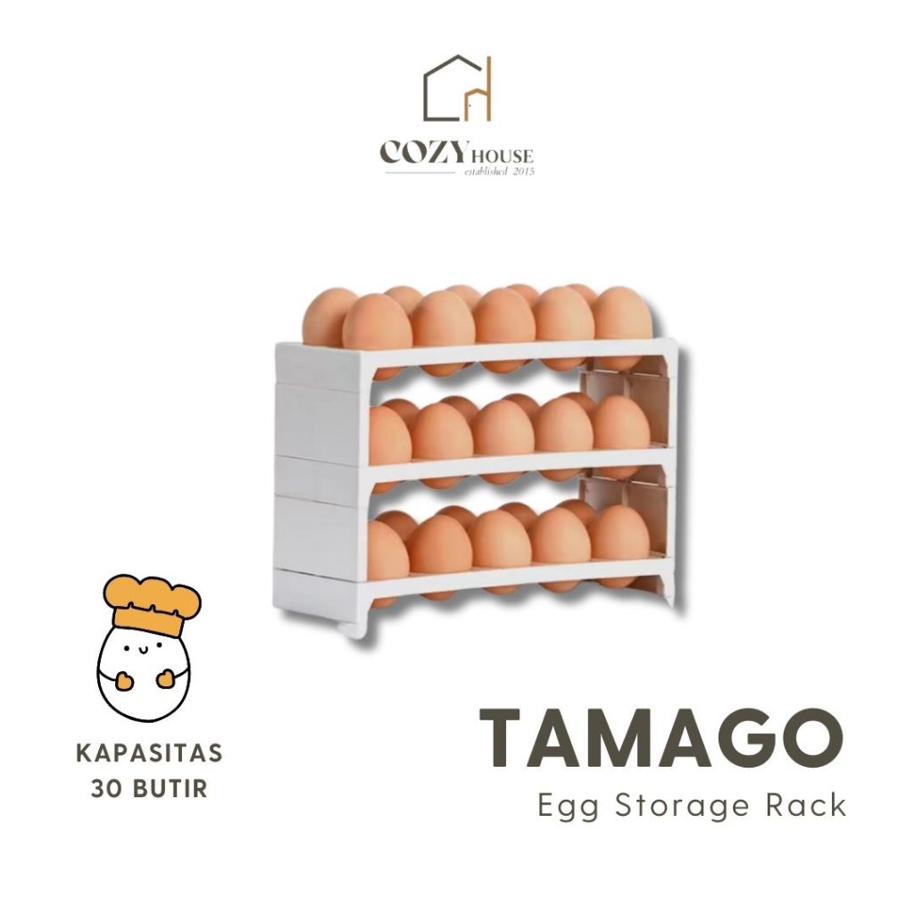 Jual Cozyhouse Tamago Egg Storage Rack Rak Tingkat Penyimpanan Telur