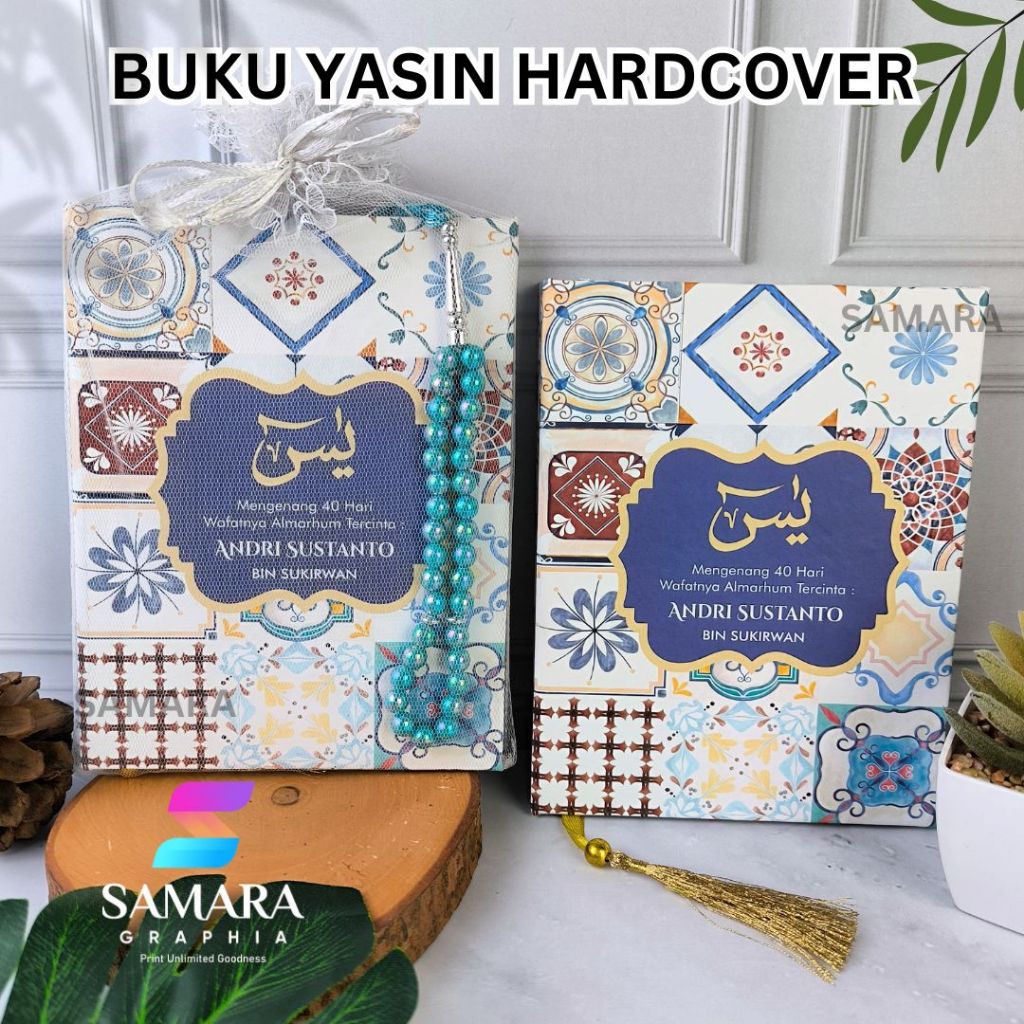 Jual Buku Yasin Dan Tahlil Hardcover Custom Lengkap Foto Almarhum