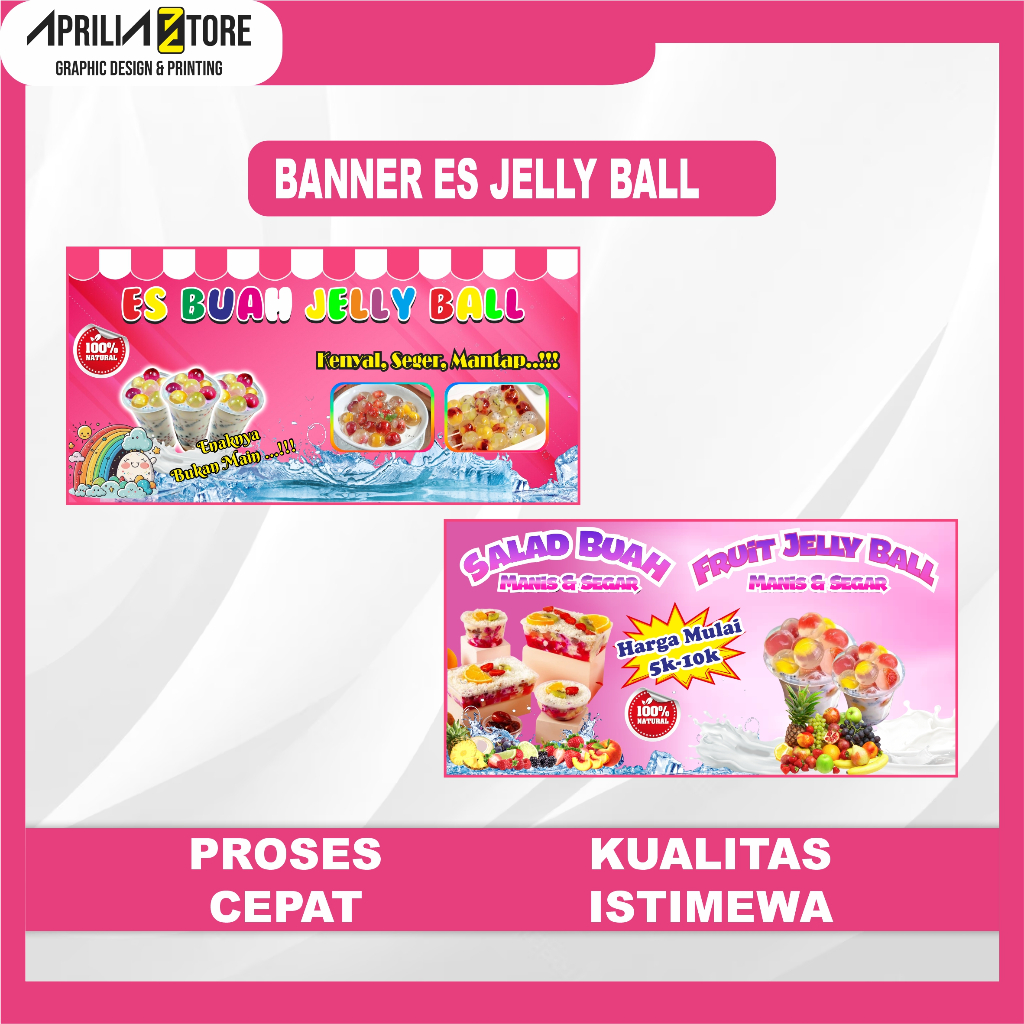 Jual Spanduk Banner Backdrop Jelly Ball Banner Es Buah Jelly Ball