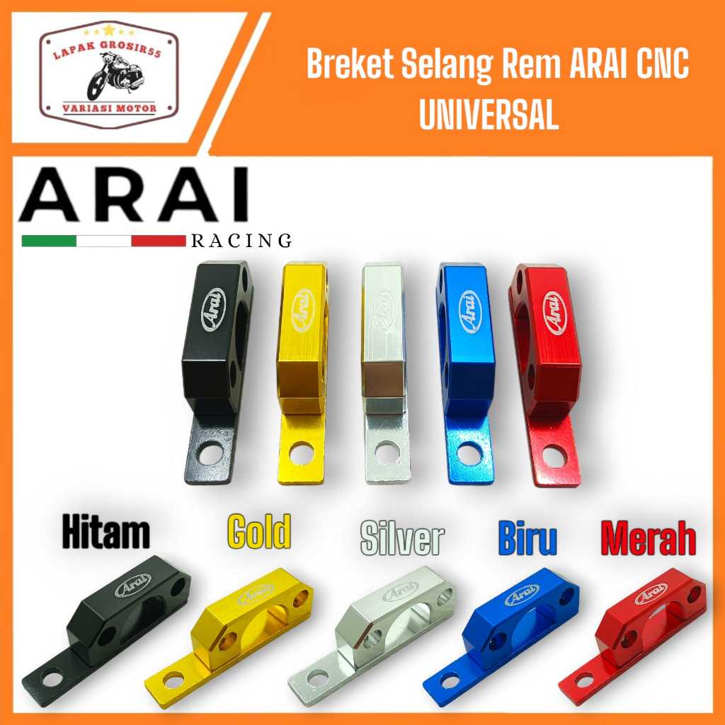 Jual Bracket Selang Rem Depan Kotak ARAI Breket Selang Rem ARAI Full