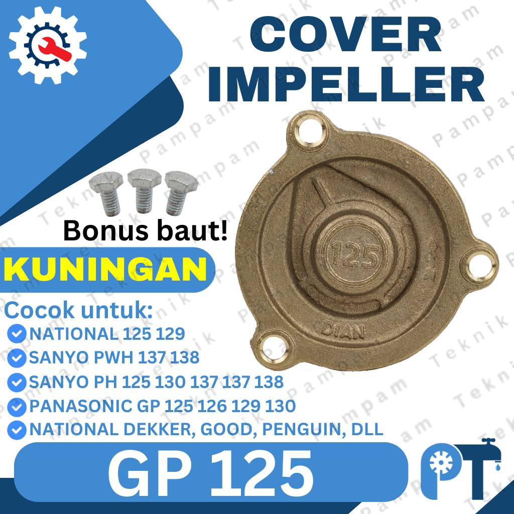 Jual Cover Impeller GP 125 Kuningan Tutup Kipas Impeler National