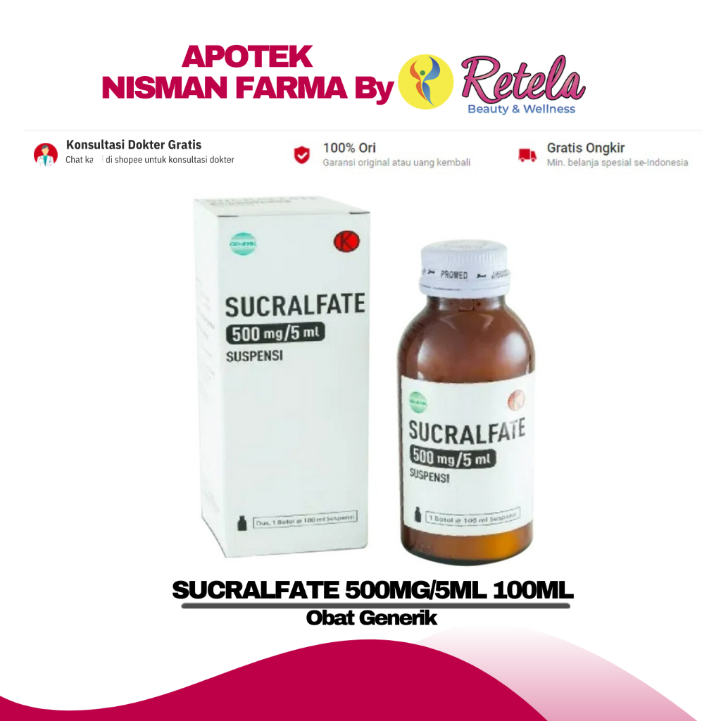 Jual SUCRALFATE 500MG 5ML SUSPENSI 100ML Shopee Indonesia