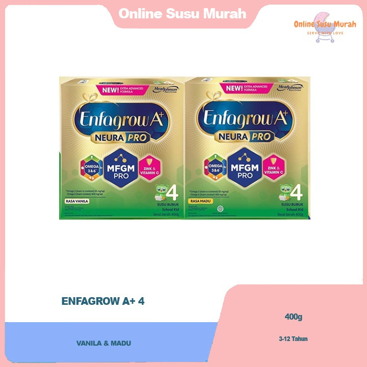 Jual ENFAGROW A 4 VANILA 400GR TAHAP 4 3 TAHUN KE ATAS 400 GR Shopee