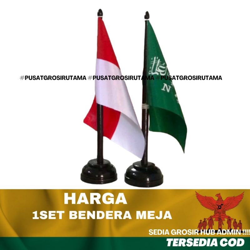 Jual Bendera Meja Bendera Tiang Tatakan Merah Putih Palestina Nu