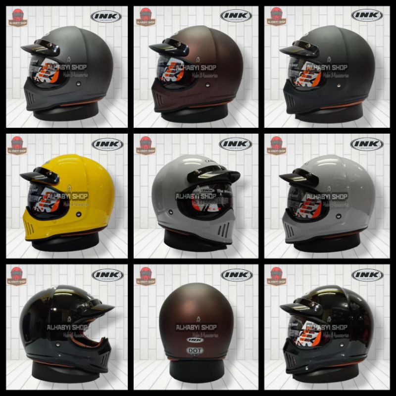 Jual HELM INK TROOPER SOLID SINGLE VISOR LIGHT SMOKE HELM SNI DOT