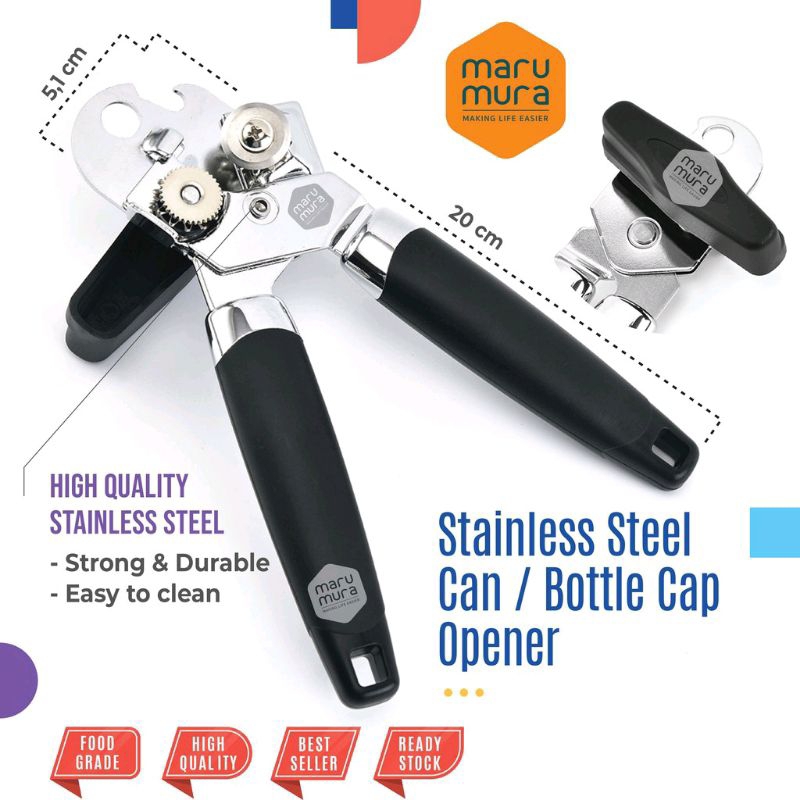 Jual Stainless Steel Can Opener Premium Pembuka Kaleng Drink Botol