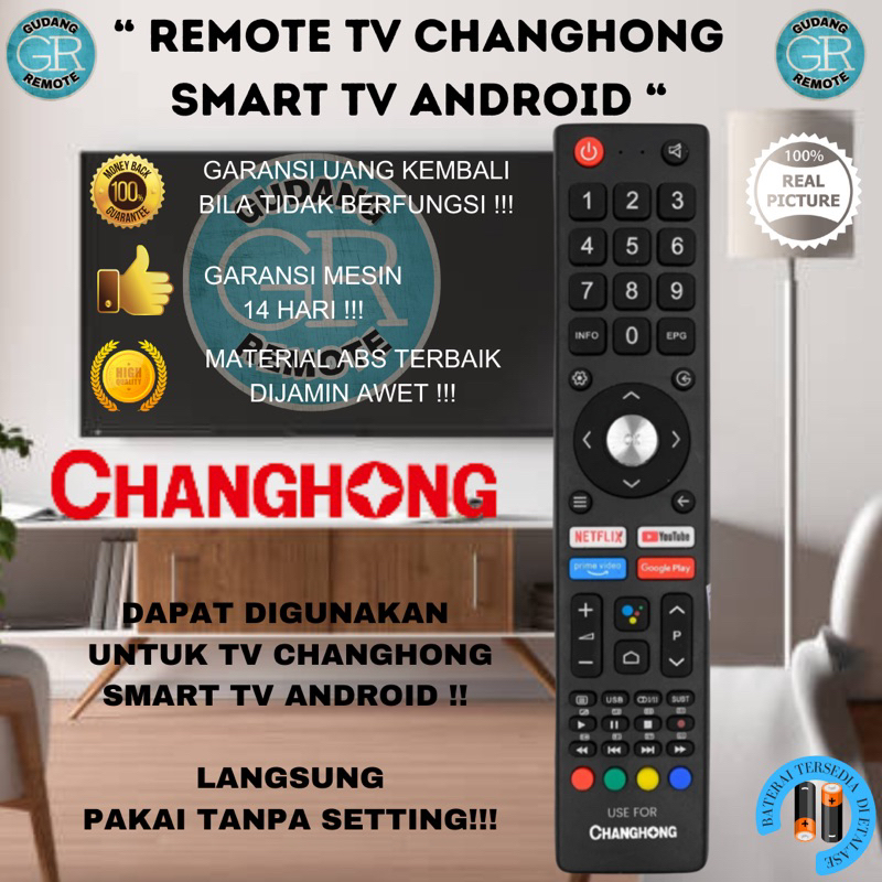 Jual Remot Remote TV Changhong LCD LED Android Smart TV L32G7N L40G7N