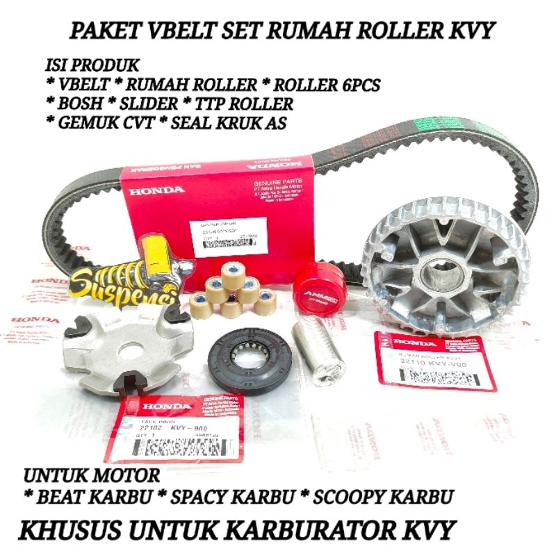 Jual Paket Rumah Roller Komplit Set Vanbelt Beat Karbu Scoopy Karbu