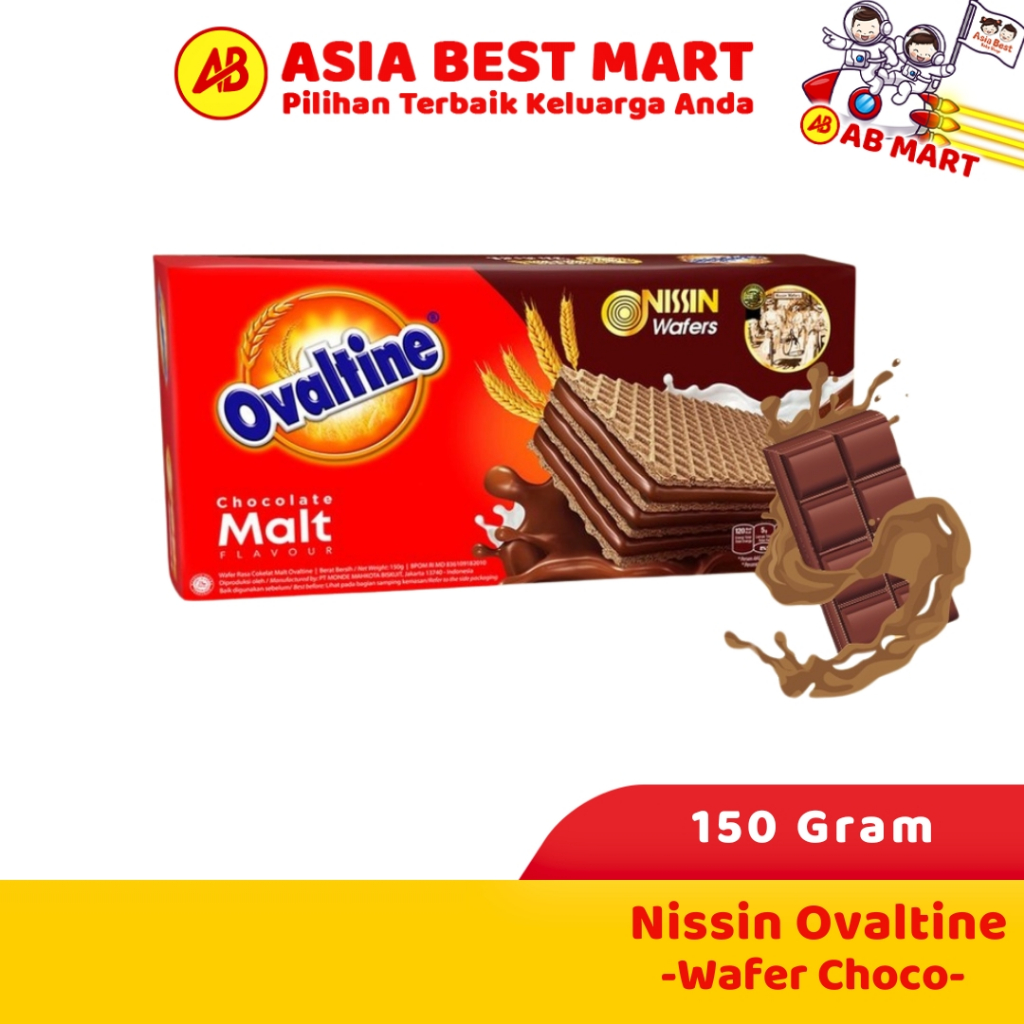 Jual Nissin Ovaltine Chocolate Malt Gr Wafer Biskuit Cemilan Coklat