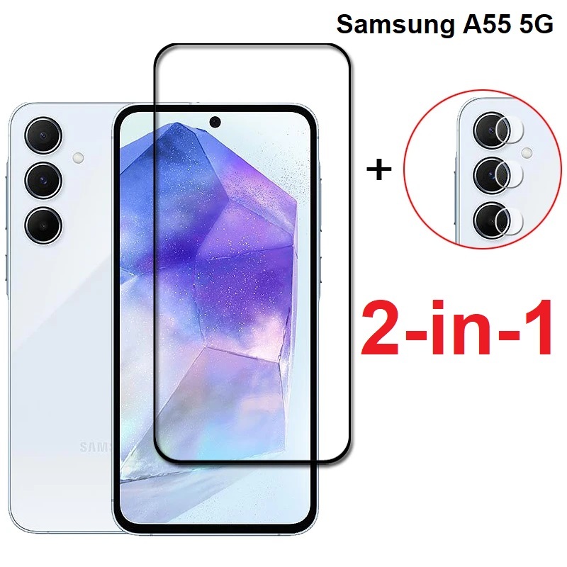 Jual Samsung A55 5G PAKET 2IN1 Tempered Glass Camera Lens Antigores Hp