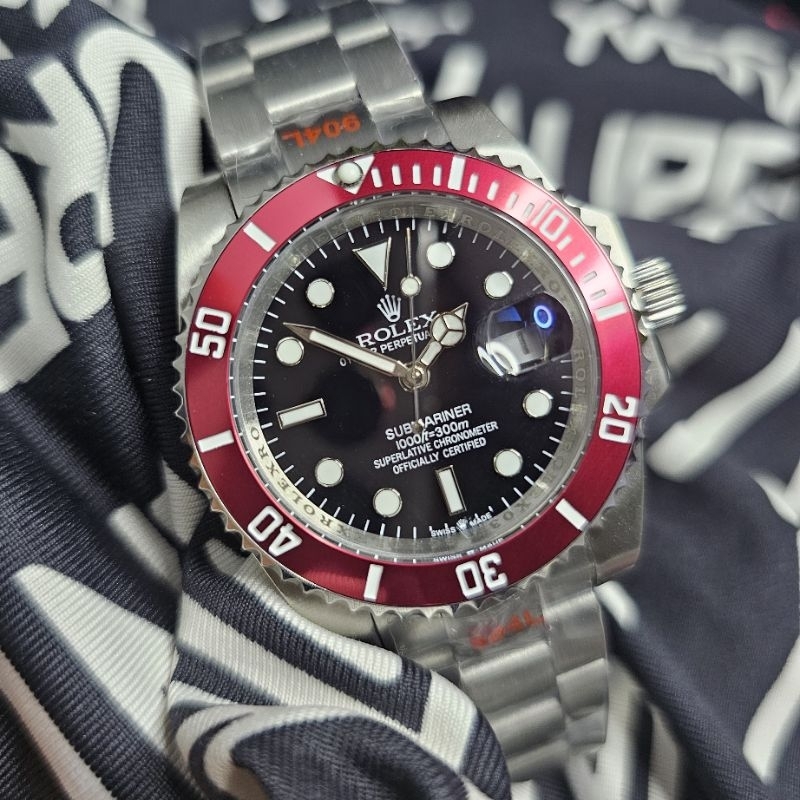 Jual ROLEX Submariner Silver Red Jam Tangan Pria Automatic Ori Japn