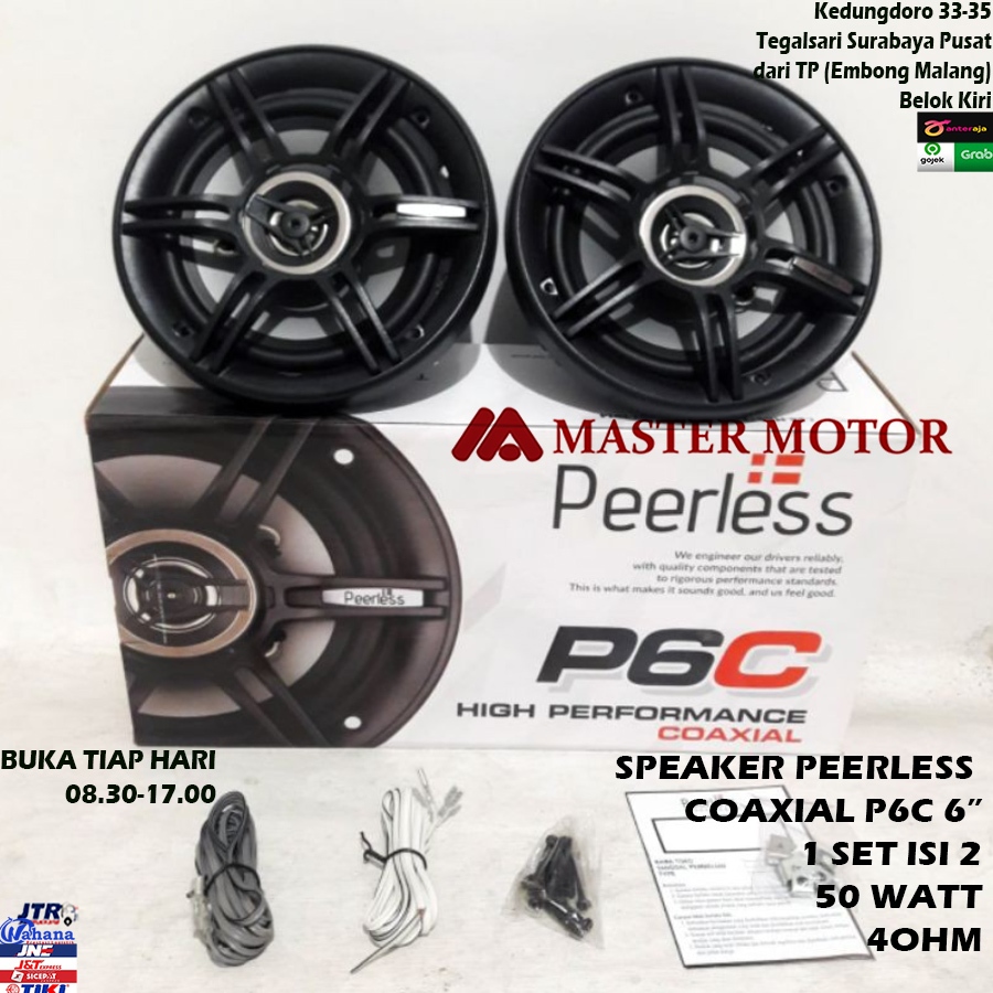 Jual Speaker Coaxial Peerless P C Inch Set Isi W Max Ohm