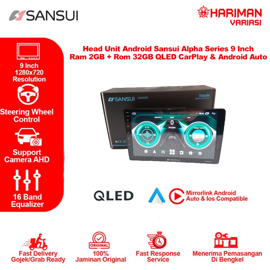 Jual Head Unit Android Sansui Alpha Series Inch Ram Gb Rom Gb