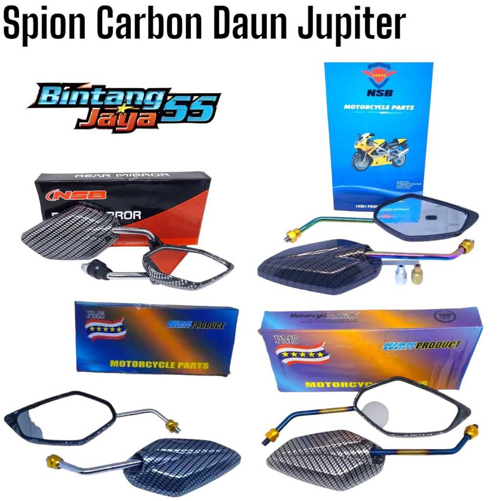 Jual Spion Carbon Daun Jupiter Tone Blue Xxx Rainbow Kilap Chrome