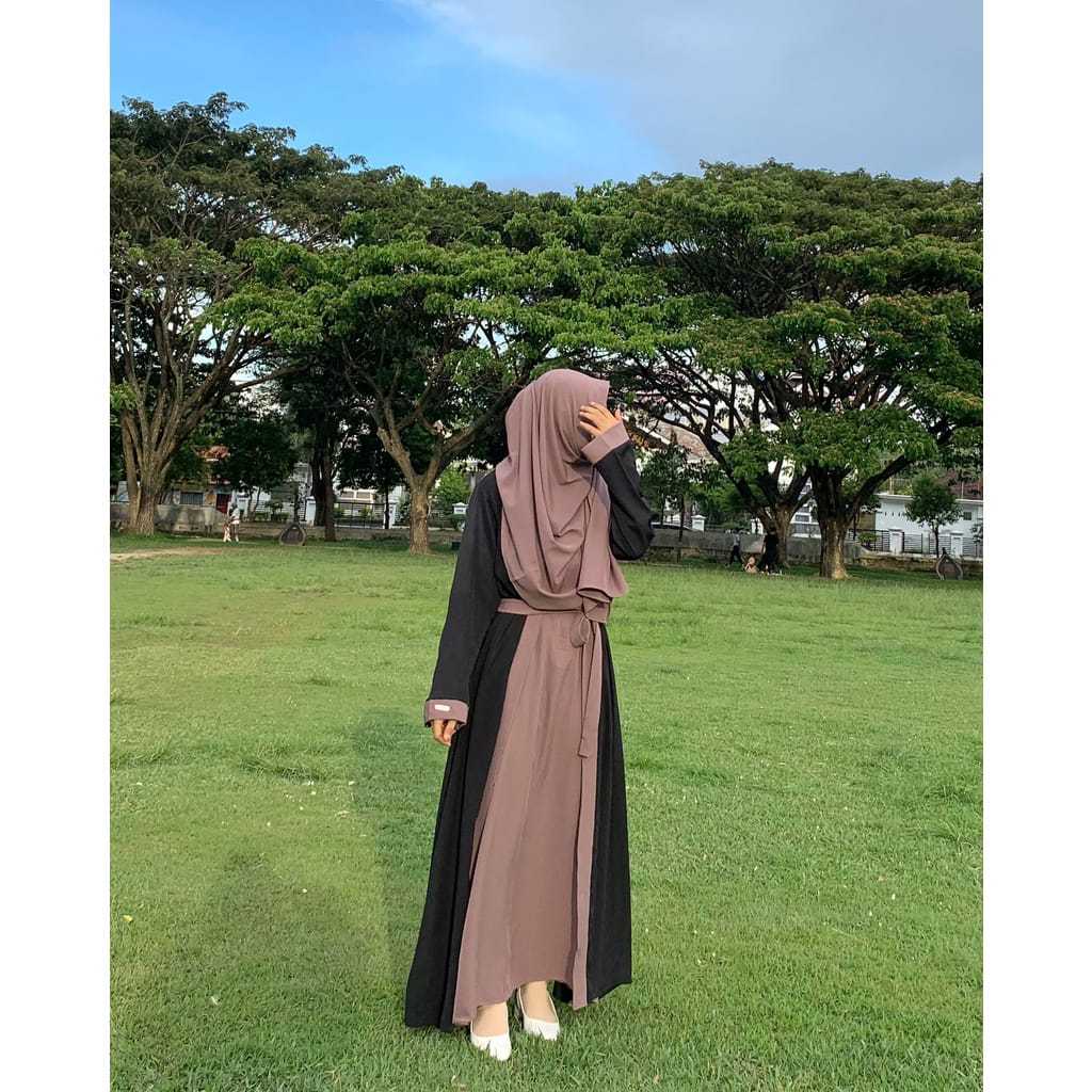 Jual PROMO ABAYA TOP 1 Abaya Arab Terbaru Gamis Hitam Remaja Kekinian