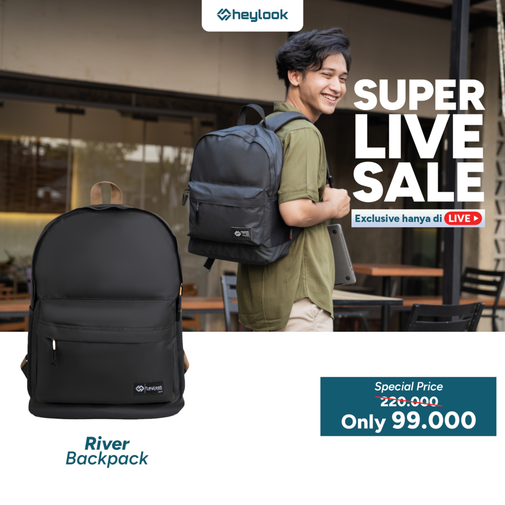 Jual Super Live Sale Backpack RIVER Tas Ransel Laptop Pria Wanita