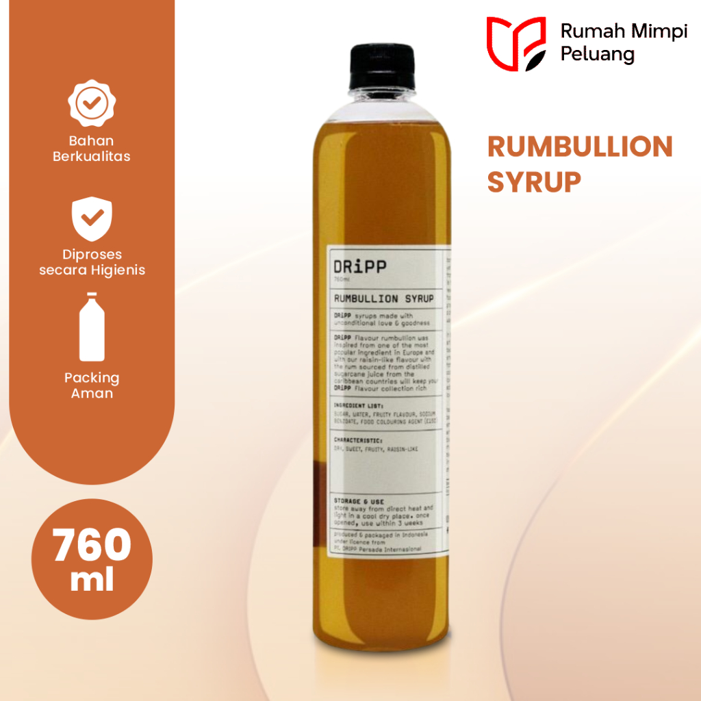 Jual Sirup Rumbullion Dripp Flavour Syrup Rasa Rum Sirop Campuran