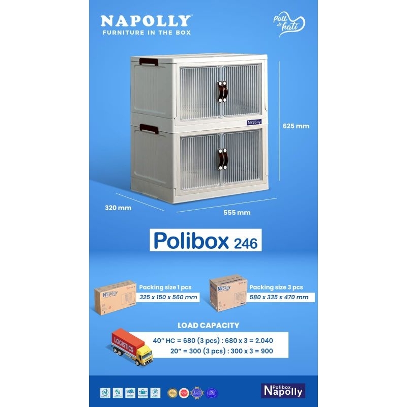 Jual Lemari Plastik Susun Napolly Polibox I K Shopee Indonesia