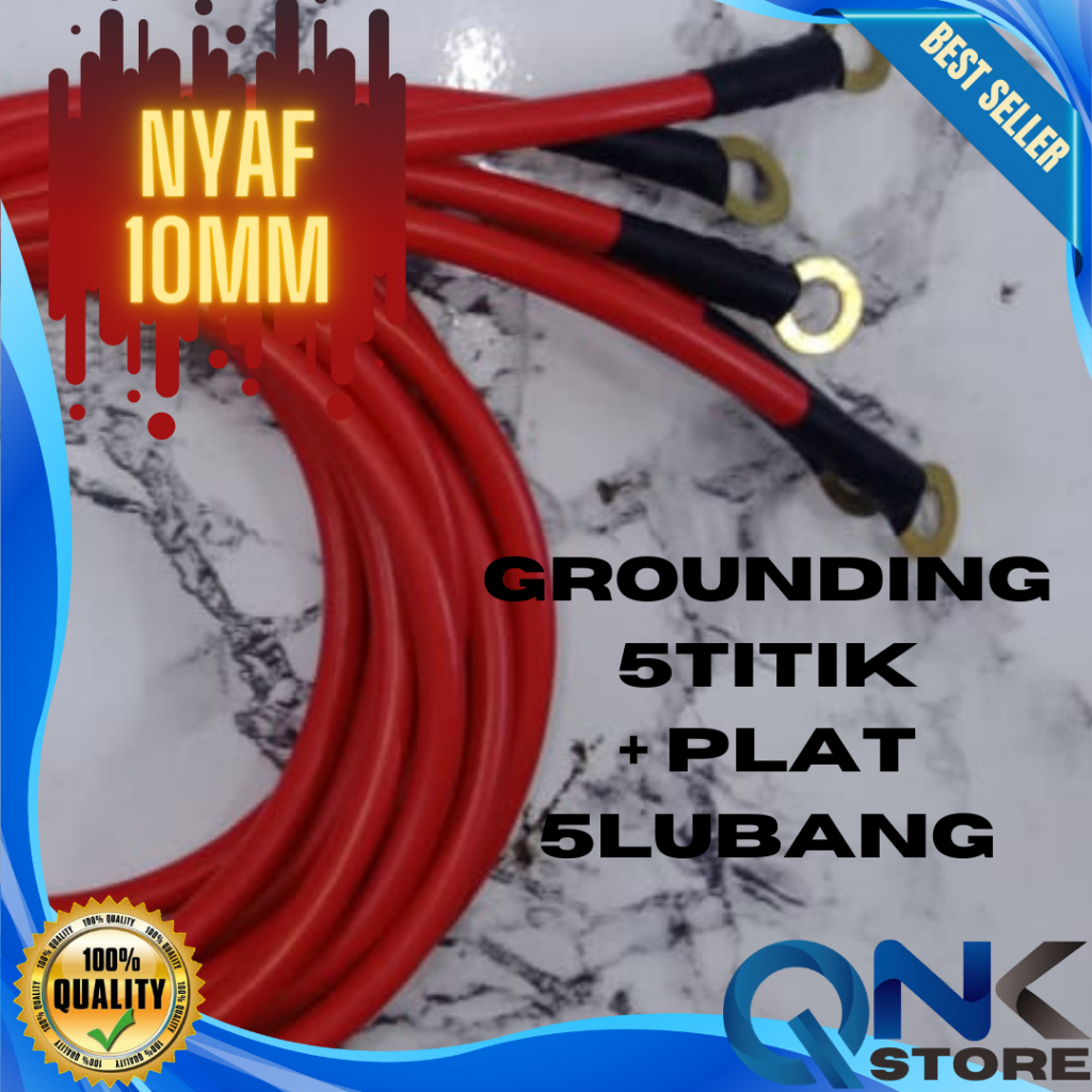 Jual Kabel Grounding 5 Titik NYAF 10mm Biru Kabel Negatif Kabel Massa