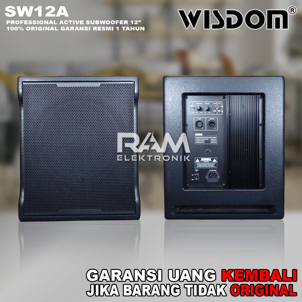 Jual Speaker Subwoofer Aktif 12 Inch WISDOM SW12A SW 12A Original