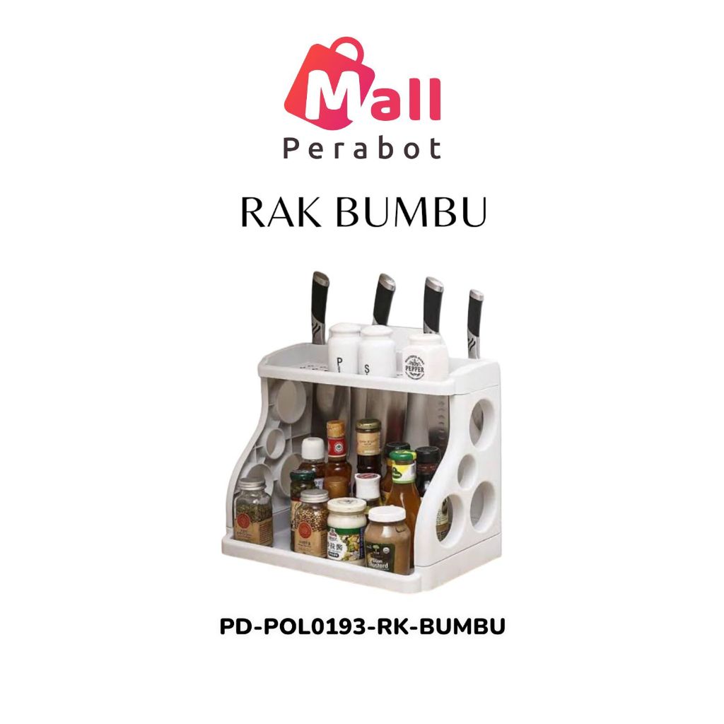 Jual Mall Perabot Affkh Rak Bumbu Dapur Serbaguna Bulat Dan Rak Pisau