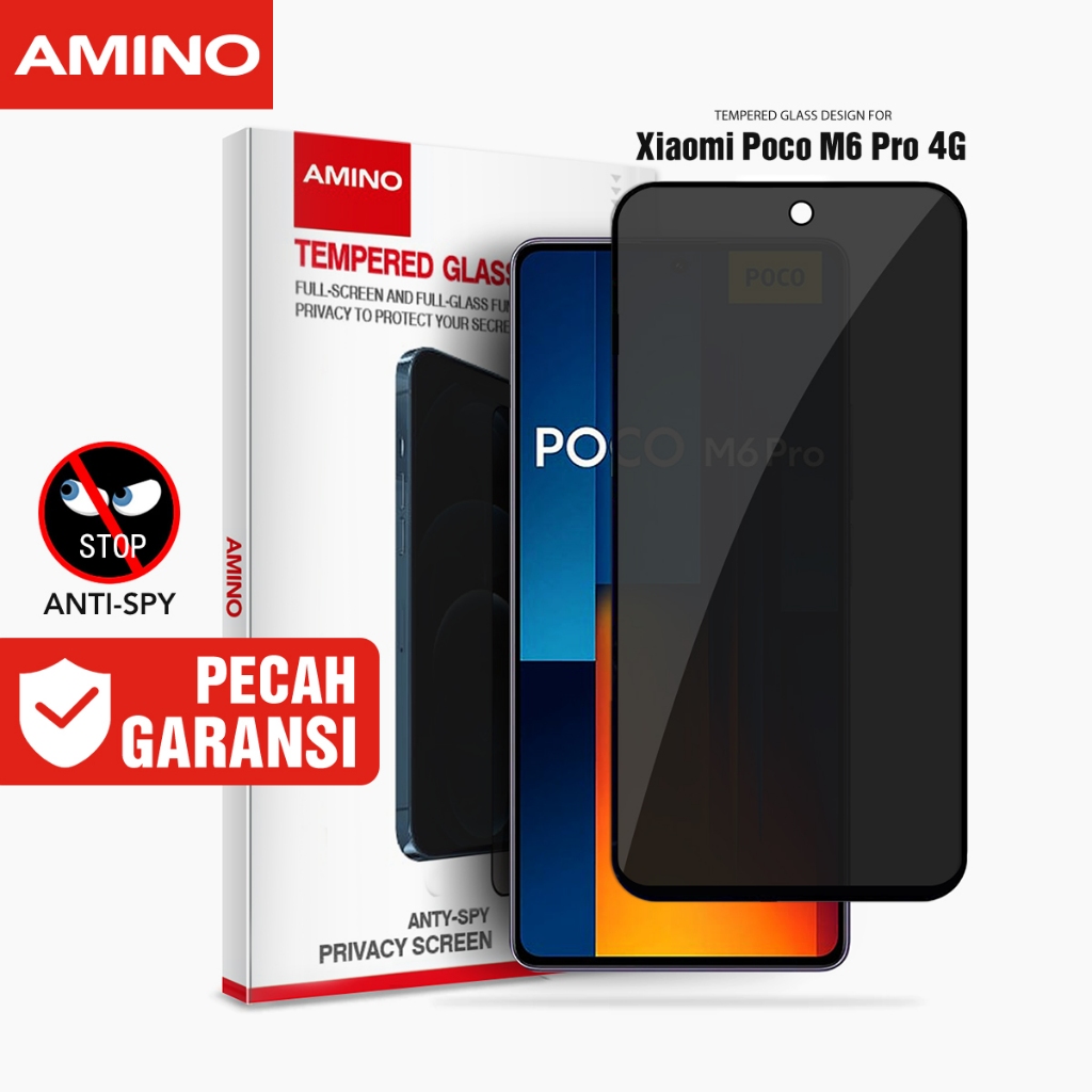 Jual Amino Anti Spy Tempered Glass Untuk Xiaomi Poco M Pro G Privacy