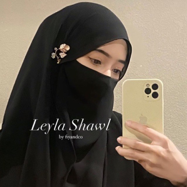 Jual Leyla Shawl By FiyandCo Pashmina Curve Malaysian Ceruty Baby