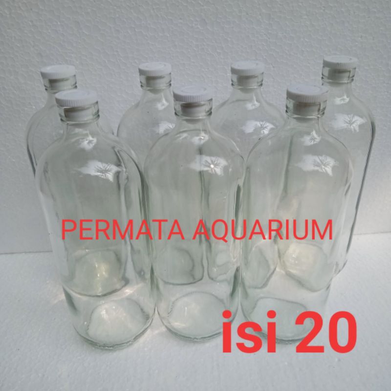 Jual PAKET HEMAT ISI 20Pcs BOTOL BENSIN 1 LITER BOTOL BENSIN KACA 1